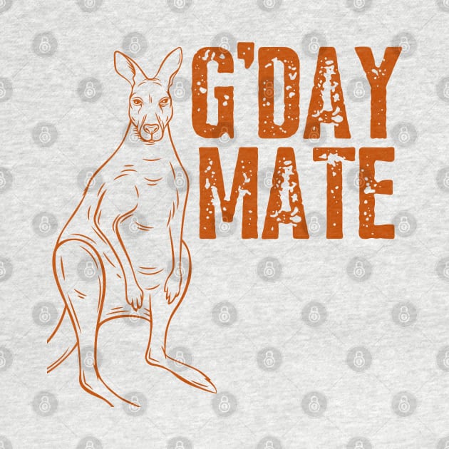 Australia G'Day Mate Funny Kangaroo Australian Symbol by click2print